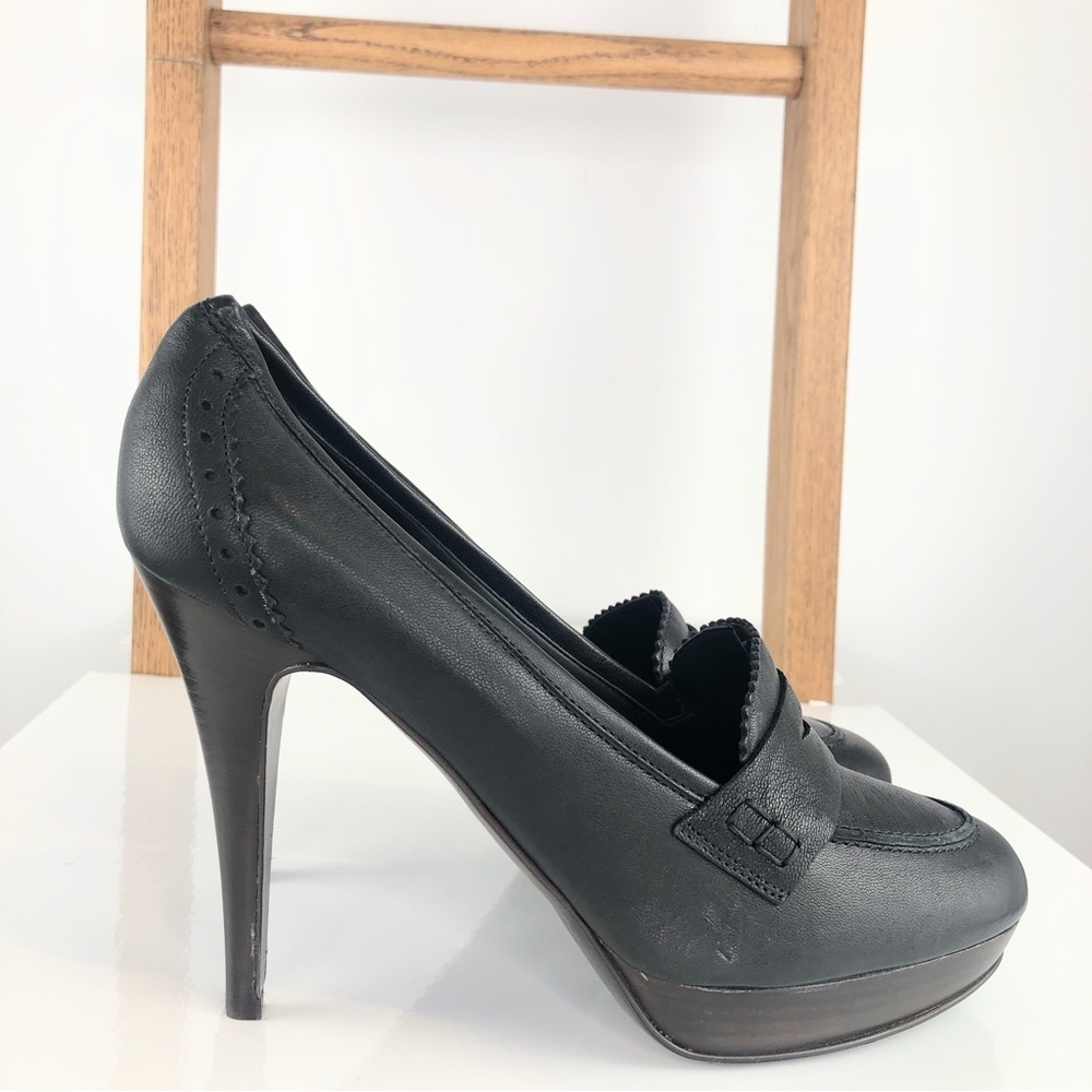 𝅺j Crew Bella high-heel loafers size 9